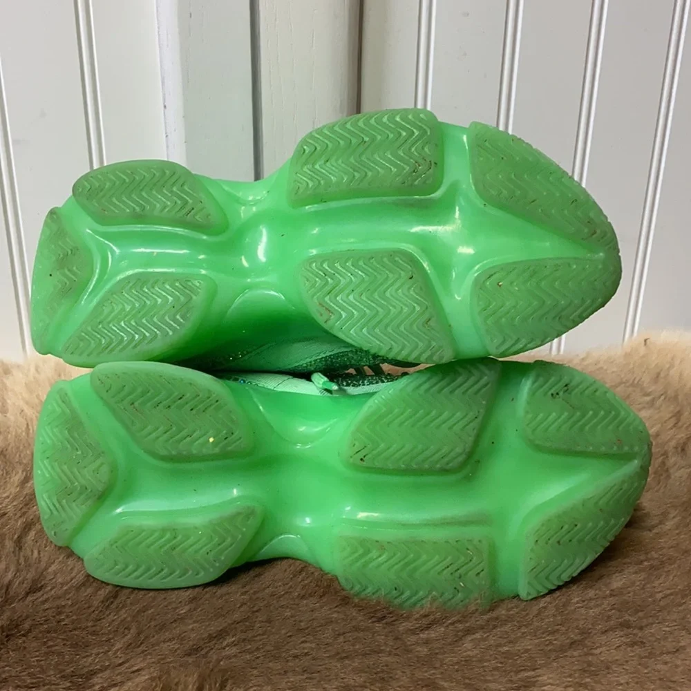 Steve Madden Neon Green Rebooted Sneakers Shoes 6